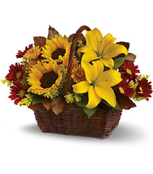 Golden Days Basket from Martinsville Florist, flower shop in Martinsville, NJ